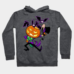 Top Hat Pumpkin Dandy and Bats Hoodie